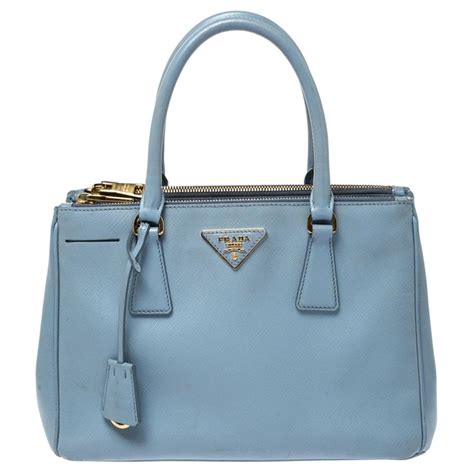 prada blue purses|light blue Prada bag.